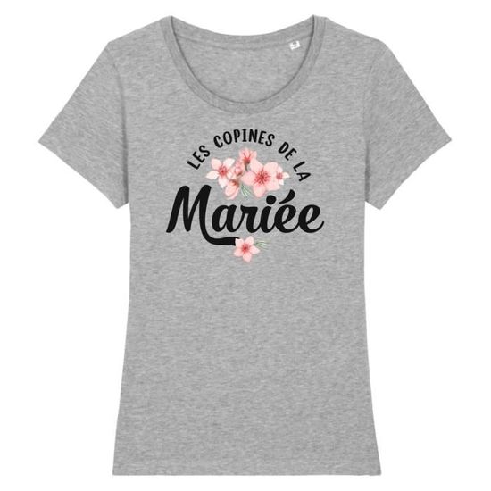 Tee Shirt EVJF "Les copines de la mariée" - Pour Femme - Coton 100% bio - Confectionné en France
