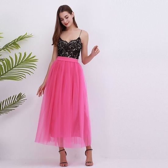 Jupe longue sale bouffante taille haute