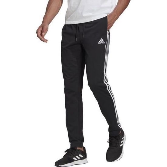 Adidas Pantalon pour Homme Essentials French Terry Tapered Cuff 3-Stripes  Bleu Bleu - Cdiscount Sport