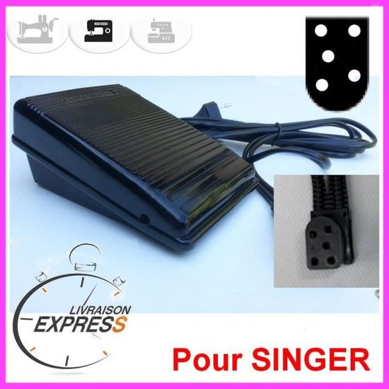 Pédale Rhéostat, pédalier de Machine à Coudre 5 Trous (5T) en forme de