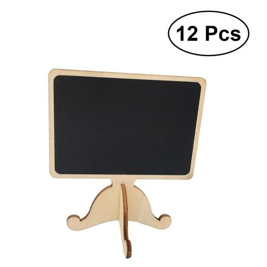 BetterJonny Lot De 20 Mini Tableaux Noirs En Bois Avec Chevalets De Support, Petits Cartons De Placement Rectangulaires Pour Mariages Fetes Panneaux De Messages Et Decorations Devenements