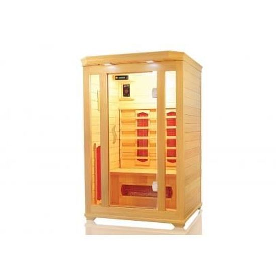 Sauna Infrarouge 2 places - Vogue Sauna - Gamme prestige OSLO II - Technologie Infra Rouges lointains - Hemlock