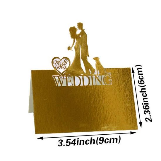 Cartes De Placement Mariage - 50 étiquettes De Table En Papier Laser Découpé, Design élégant Blanc - 7