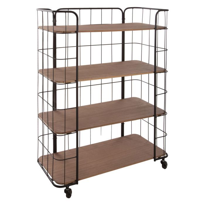 Etagère industrielle Ygor - L. 70 x H. 97 cm - Noir