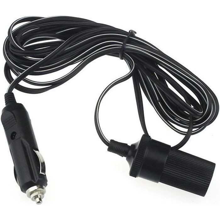 Câble de rallonge de prise allume-cigare accessoire de voiture 12V 10A câble 5m-26