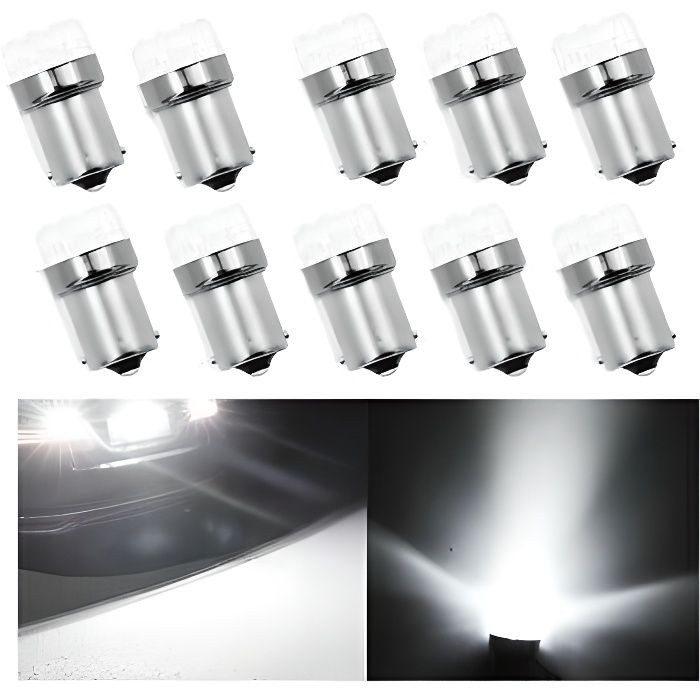 10x Ampoule LED BA15S 24V P21W 9 leds SMD Blanc Xénon 6000k Lampe Veilleuses