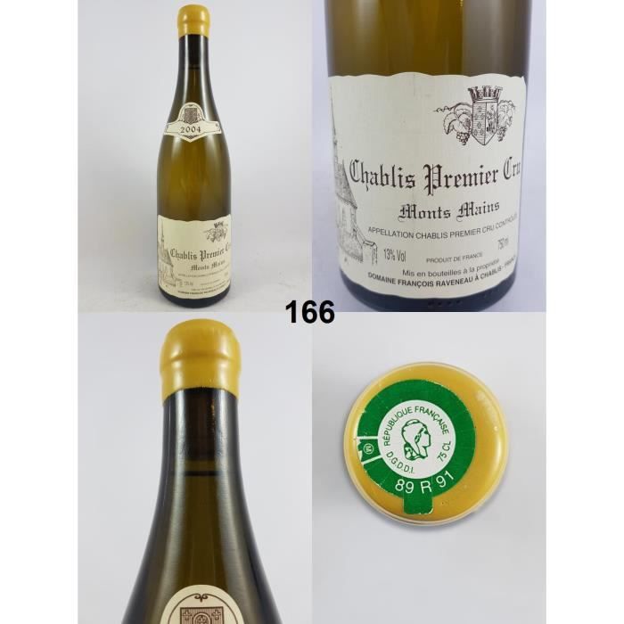 Chablis 1er Cru - Monts Mains - François Raveneau 2004 - N° : 166, Chablis, Blanc