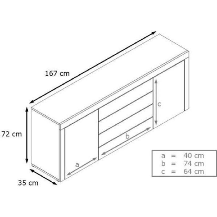 Buffet design laqué blanc