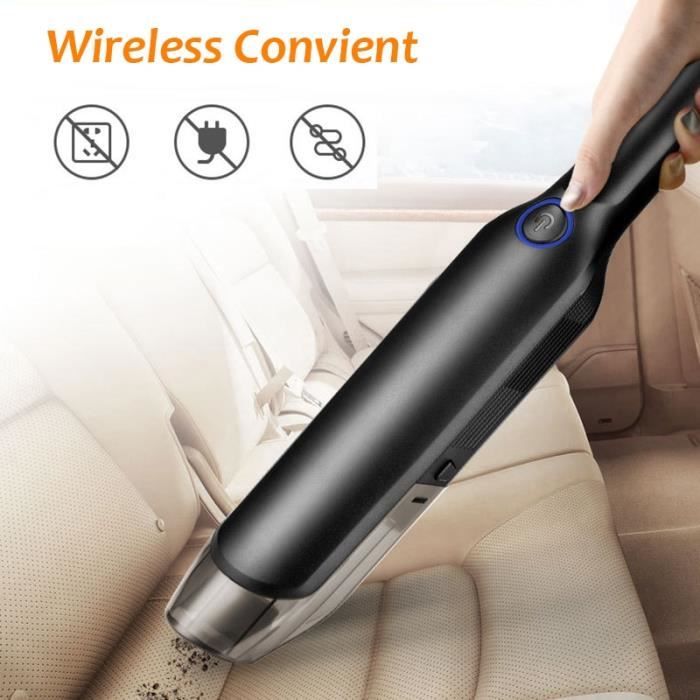 Aspirateur de voiture /5000Pa sans fil pour bureau maison voiture nettoyage intérieur Mini Portable Auto aspirateur