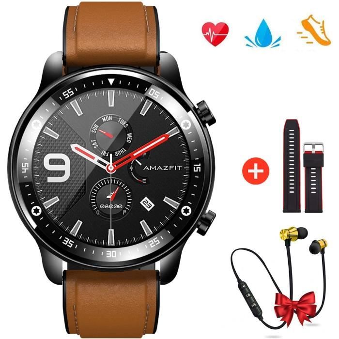 Montre Connectée Homme Femme, avec Fonction d'appel Bracelet Connecté Moniteur de Fréquence Cardiaque Podomètre Moniteur Calories Fi