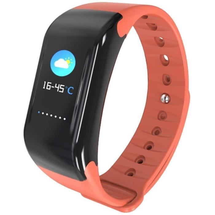 QL Fitness Tracker, Imperméable Montre Intelligente avec Grand écran Pédomètre Rappel de Message d'appel, Bracelet Intelligent A396