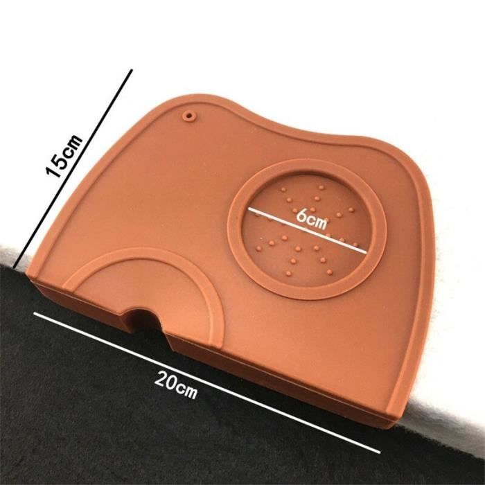 Moulin à café,Support de tapis de sécurité pour café en Silicone TTLIFE S Base de Support pour machine à expresso - Type Brown S