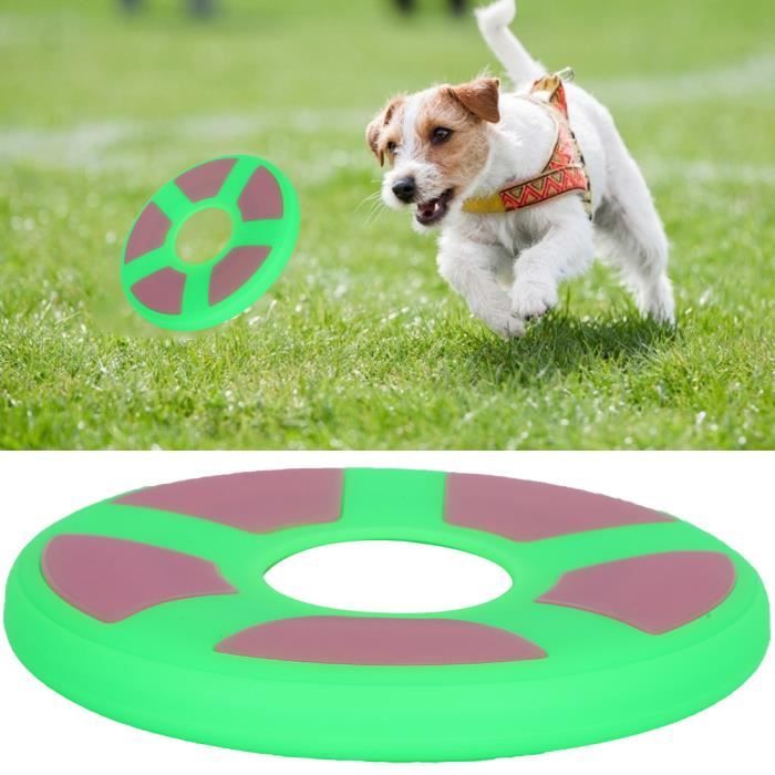 Jouet frisbee de sécurité lumineux en silicone pour chien de compagnie (vert)