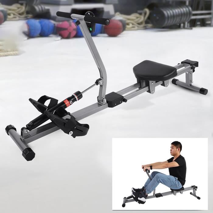 Rameur cardio-Rameur en acier-Machine à ramer-Accessoire de remise en forme de gymnastique à la maison -VQU