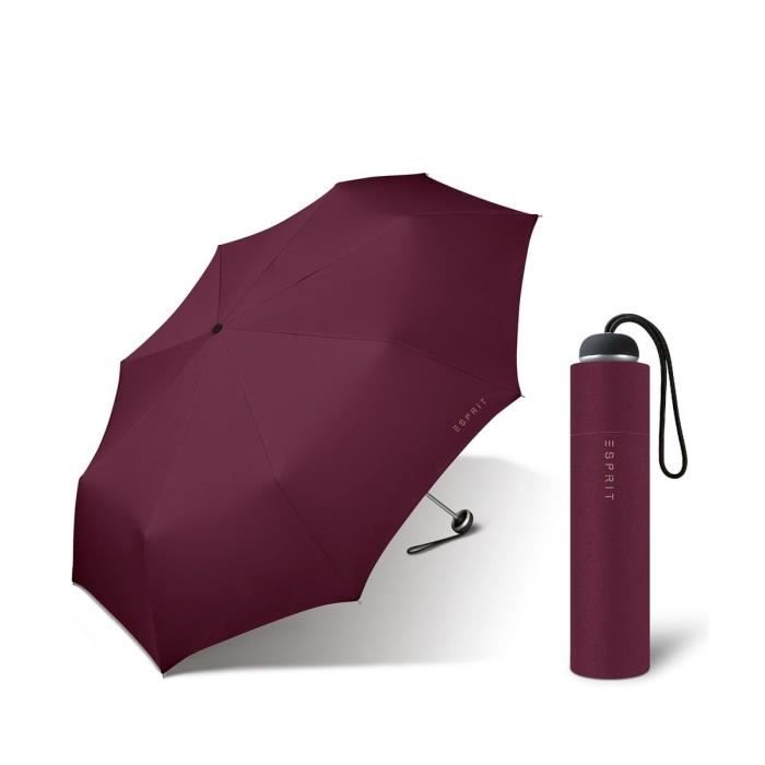 Esprit - Petit parapluie pliant manuel femme Mini Alu Light windsor wine 51388 taille 23 cm