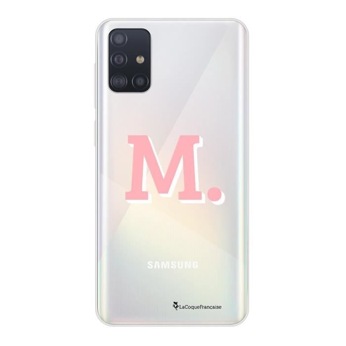 Coque Samsung Galaxy A51 5G 360 intégrale transparente Initiale M Ecriture Tendance Design La Coque Francaise.