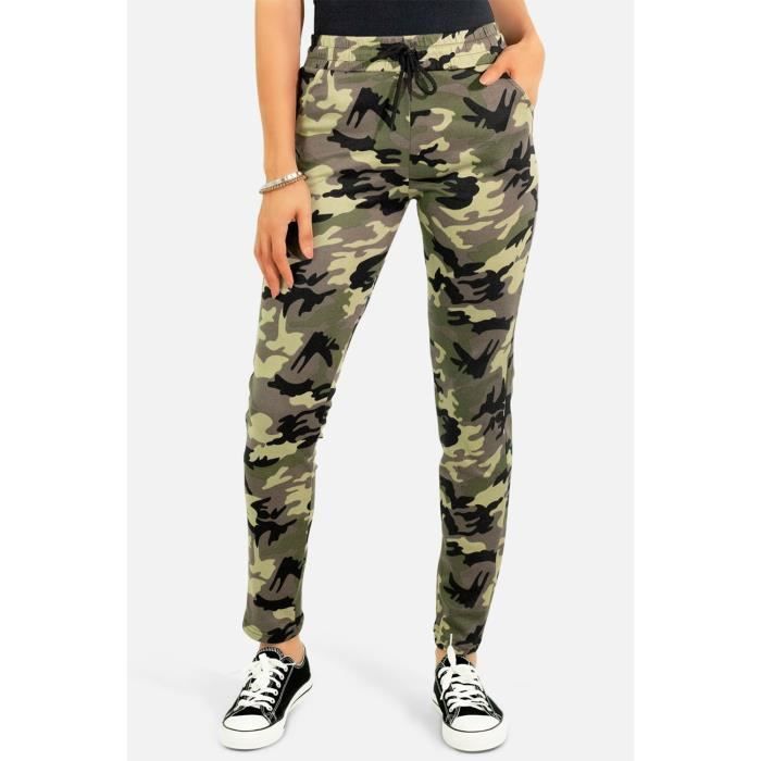 Jogging camouflage de sport Femme Beige