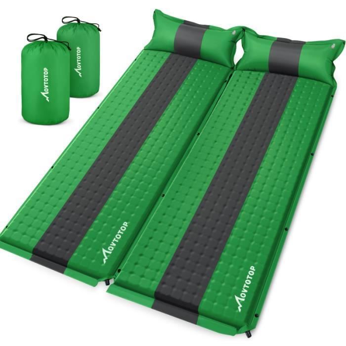 Movtotop 2 pack camping matelas de sommeil mousse coussin couchage matelas de camping - matelas gonflable camping - camp de base