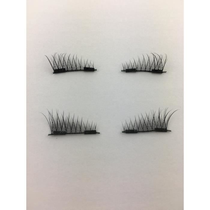 2 pair Magnetic Eyelashes 3D faux cil double Magnetic
