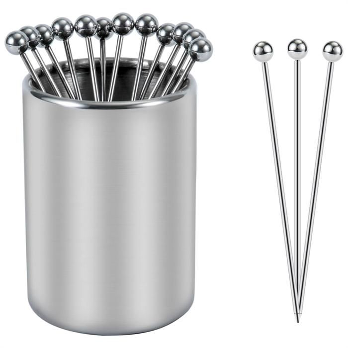 Lot De 6 Fourchettes Apéritif Vintage En Métal - Supports Canard Et Poisson