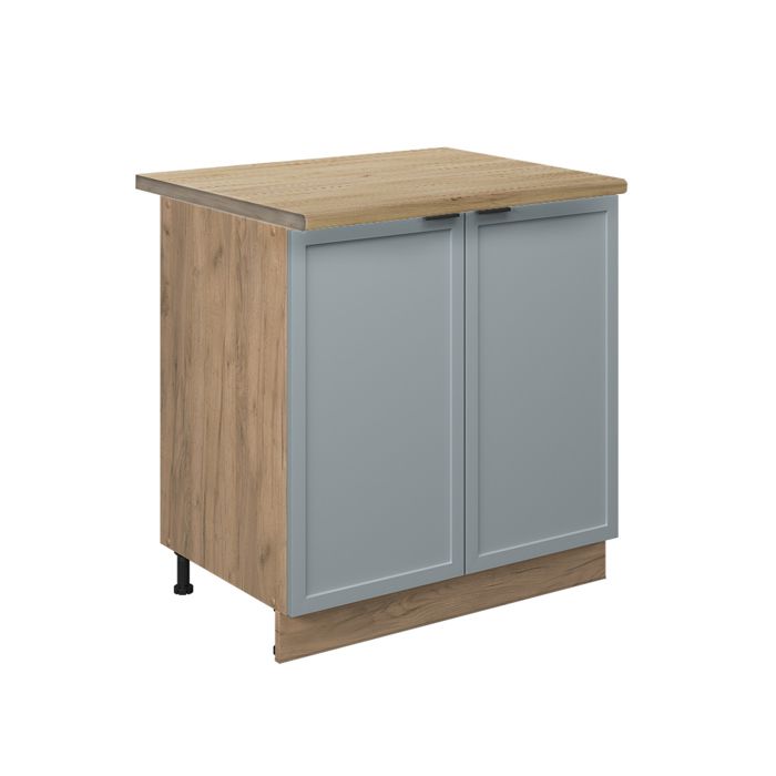 Meuble bas de cuisine Fame-Line 80cm avec étagère PT Chêne Bleu clair-gris/Chêne de force doré Vicco 50762