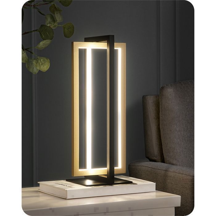 EDISHINE Lampe de Table LED en Métal avec 3 Températures de Couleur Lampe de Chevet Dimmable750 Lumens pour Chambre Salon Bureau