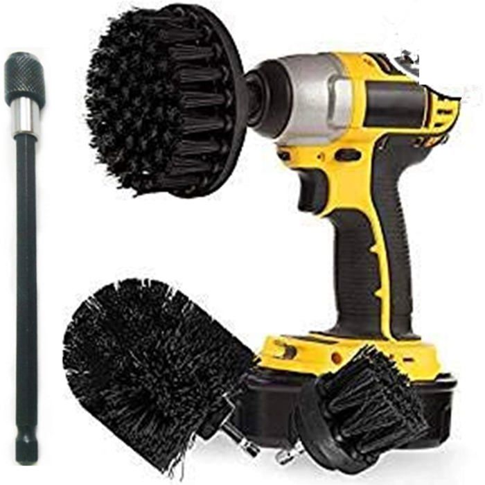 Kit 9pcs Brosse Nettoyage Tuyau Cuivre Perceuse – 3 Tailles Tube + 6 Brosse Métallique Inox