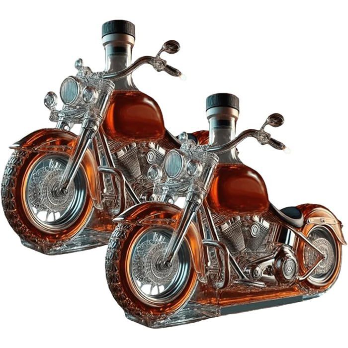 CARAFE A DECANTER Carafe A Whisky Motorcycle Glass, Carafe Whisky,300ml Bouteille Whisky Personnalisable,Portable Handcrafted Design - La cave