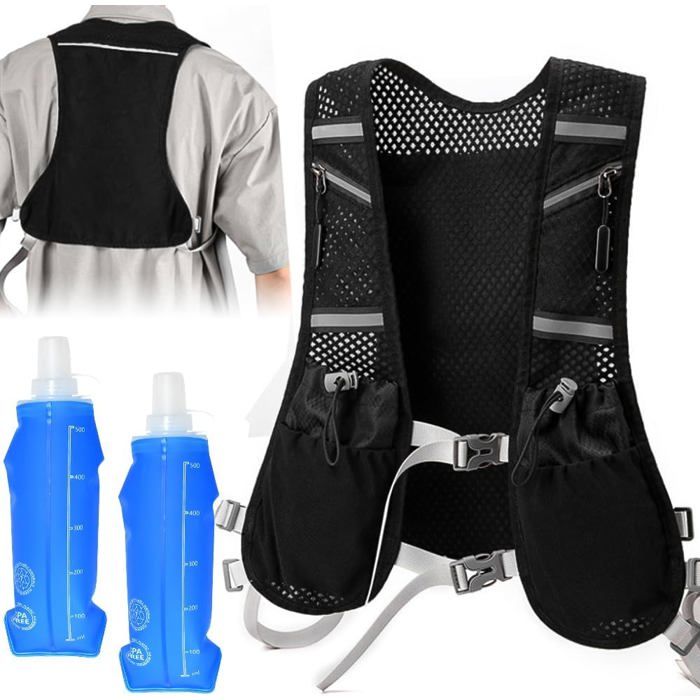 Zaino Idrico Mtb Sac à Dos Hydratation 2L - Léger Pour Running, Vélo, Randonnée Sac D'hydratation Pour Course à Pied