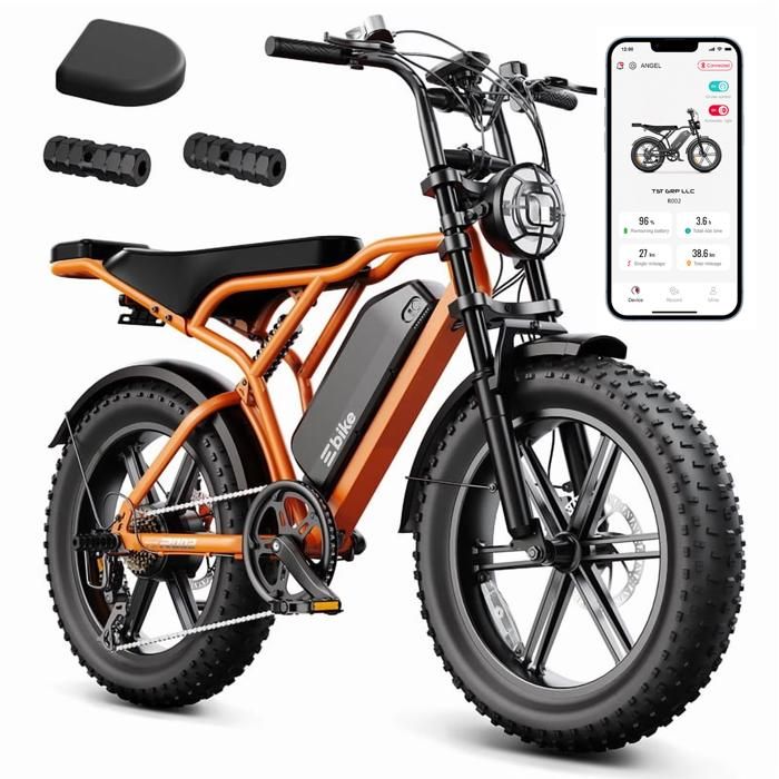 TST Vélo Électrique Adulte 1500W Fatbike 20×4 Batterie 48V 15Ah Autonomie Jusquà 100 km(PAS) Grosse Roue Orange-R002 TST Vélo Électrique Adulte 1500W Fatbike 20×4 Batterie 48V 15Ah Autonomie Jusquà 100 km(PAS) Grosse Roue Orange-R002