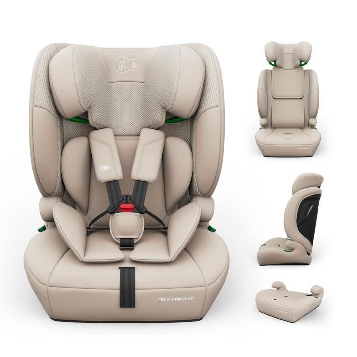 Siège auto Kinderkraft COMFORT UP 2 PLUS 3-en-1 i-Size 76-150 cm harnais 5 points H-GUARD SPS+ AIR FLOW beige