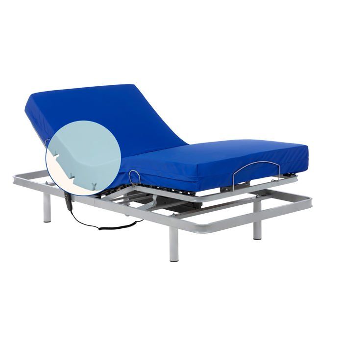 Geriafy – Lit Électrique 90x190 cm avec Matelas Professional HR Sommier Électrique 4 Plans Housse Imperméable et Lavable