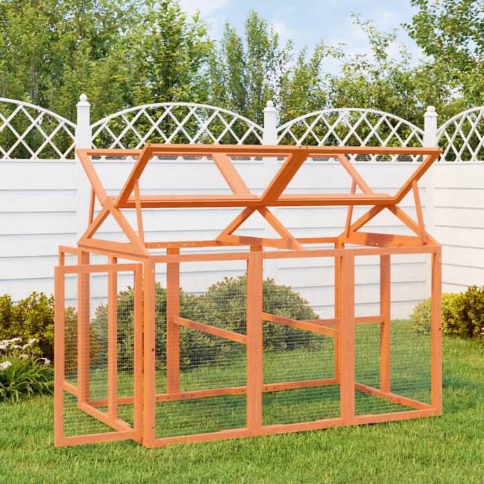 Enclos animaux - Maison Exclusive - Bois de pin massif - 141x94x104 cm - Extérieur
