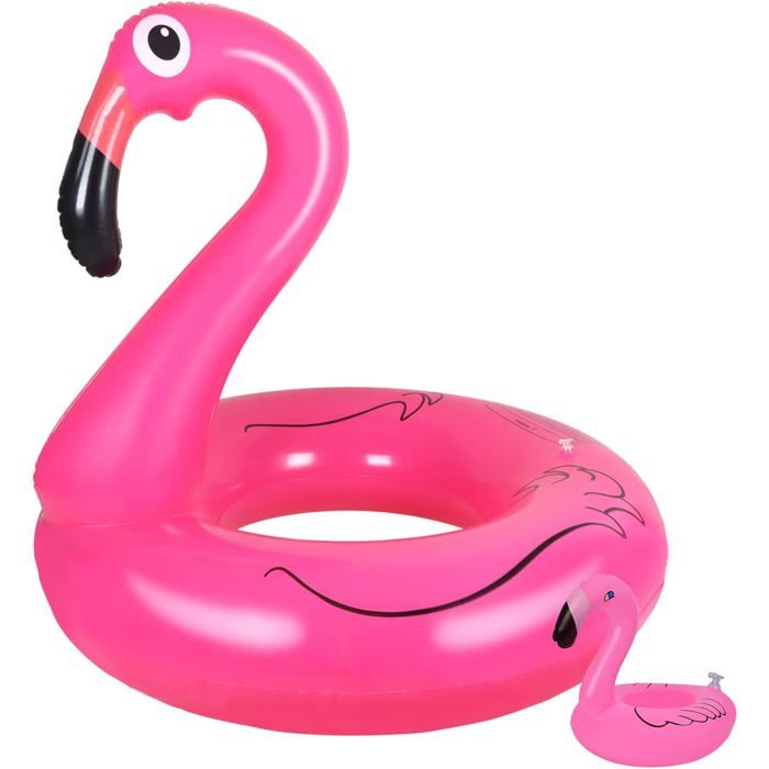 Ninonly Bouée Flamant Rose Géante avec Porte-Gobelet, Flotteur Piscine Adulte en PVC, 14+ Ans - Sport Ninonly Bouée Flamant Rose Géante avec Porte-Gobelet, Flotteur Piscine Adulte en PVC, 14+ Ans - Sport