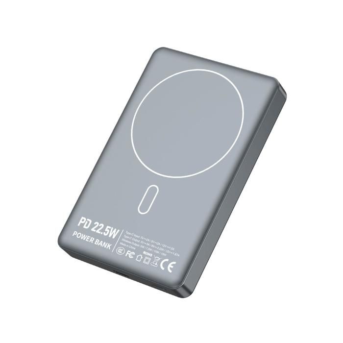 Batterie Externe 10000mAh PD 22.5W - Charge Rapide Magnétique Sans Fil pour iPhone/Android Compacte et Légère 188g