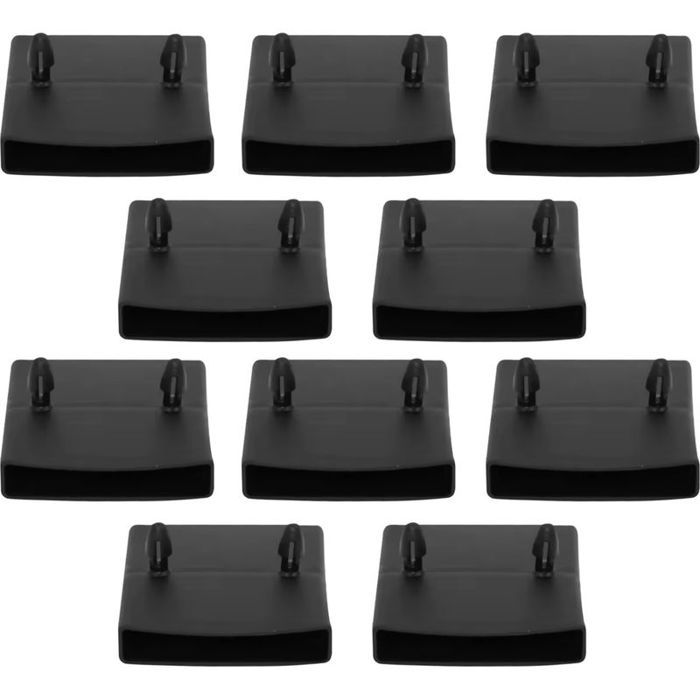 Lot de 10 embouts support latte double 63mm plastique noir à clipser installation rapide pour sommier bois Lot de 10 embouts support latte double 63mm plastique noir à clipser installation rapide pour sommier bois