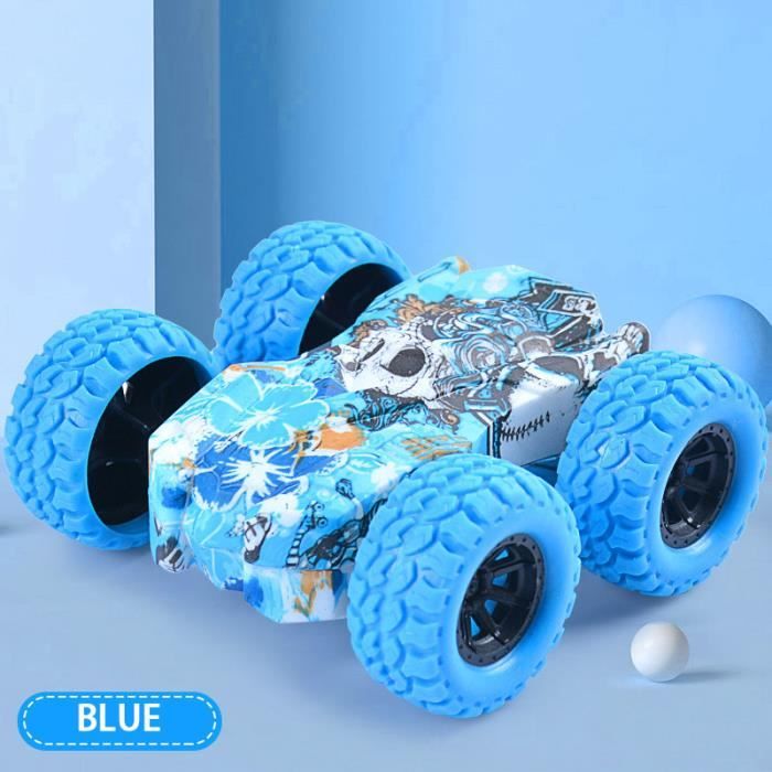 Bleu double face-Jouet de voiture double face pour enfants, véhicule de  sécurité à inertie, anti collision, a