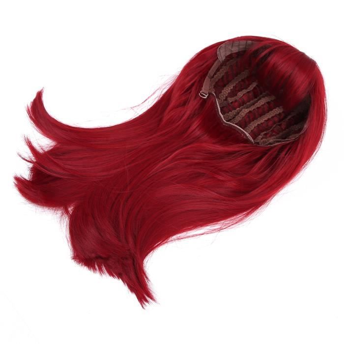 Lllunimon Perruque De Poupée BJD SD, Châtaignier Doré, Cheveux Longs Et Lisses avec Une Frange Fine, Accessoires De Poupée en Fibres Synthétiques À Haute Température,for 1/4 BJD Doll