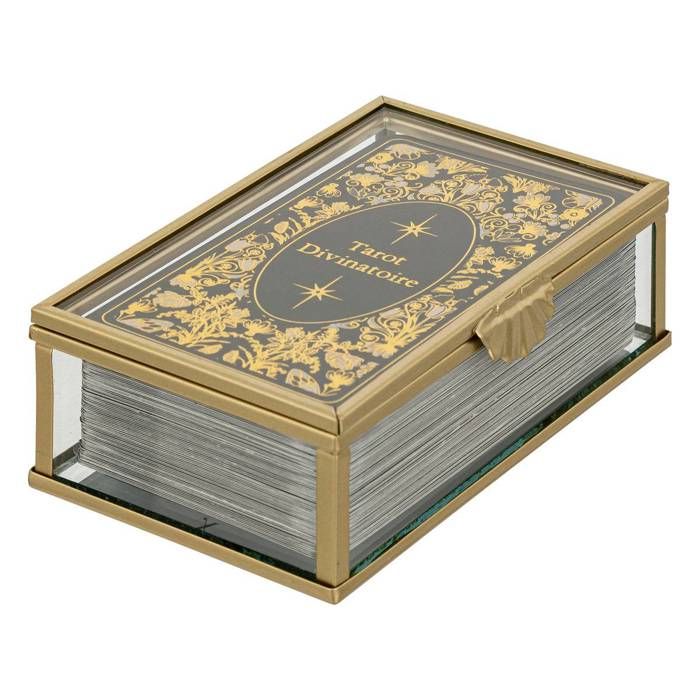 Jeu de tarot Little cottage l.13cm verre et PPR