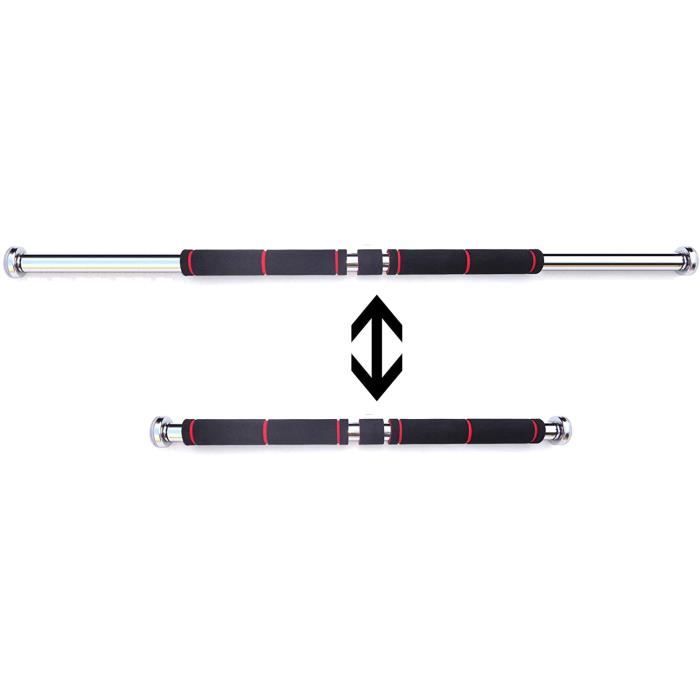  barre de traction r&eacute;glable 60  100 cm   80  130 cm barre de traction horizontale pour porte exercice &agrave; la maison exercice gym[A136] 