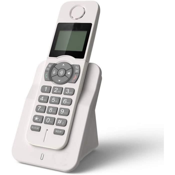 Téléphone Fixe Sans Fil Au Design Moderne Avec Grand Écran  Rétro-Éclairé,Fonctions Mains Libres Et Blocage D'Appels - Combi[x112] -  Cdiscount Téléphonie