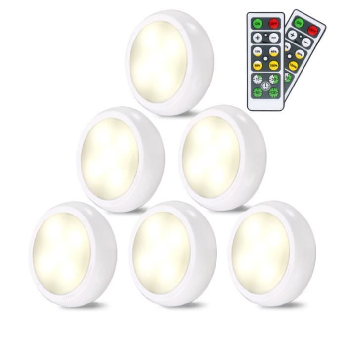 Spot Led Sans Fil avec Telecommande,RGB Dimmable Eclairage LED à Pile  Autocollante Lampe de Placard Cuisine Sous Meuble Armoire Lumi - Cdiscount  Maison