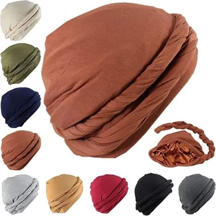Halo Turban Men Men Satin Silk Lined Head Scarf Men Turban Head