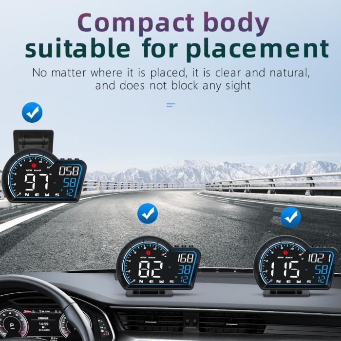 Compteur de vitesse GPS numérique universel pour voitures, camions, motos  et autres véhicules