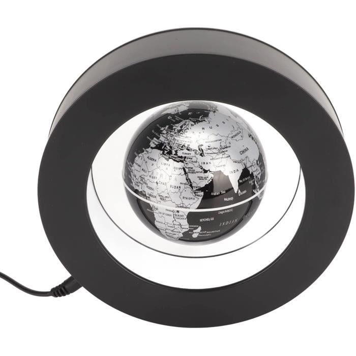 Globe Terrestre En Lévitation Magnétique 10 Cm - Éclairage LED, Tourne Seul