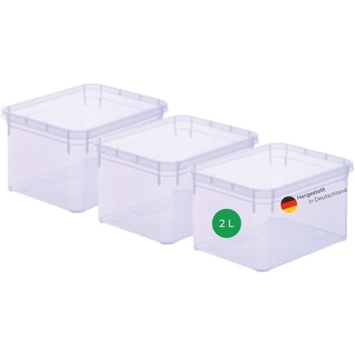 Boîte De Rangement SSI Schäfer EF 2120 - Eurobox 20x15x12 Cm Plastique Noir - Occasion