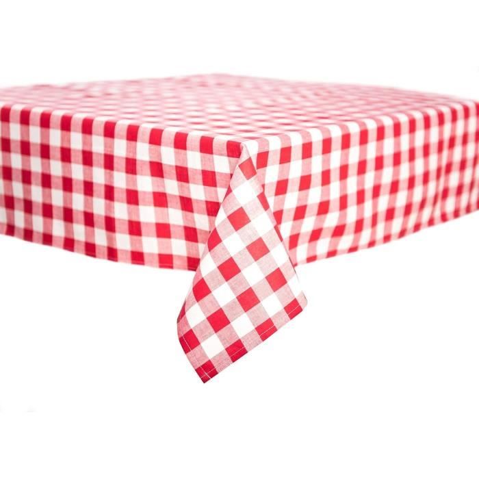 TextilDepot24 Tovaglia 130 x 220 cm, tartan, rosso, quadri, 100% poliestere, tovaglia, tovagliolo, runner