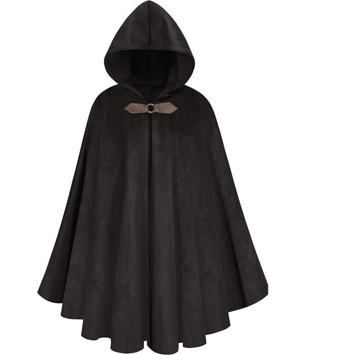 Keland Cape Médiévale à Capuche – Gris – Déguisement Renaissance Pour Femmes Et Hommes – LARP, Cosplay, Halloween