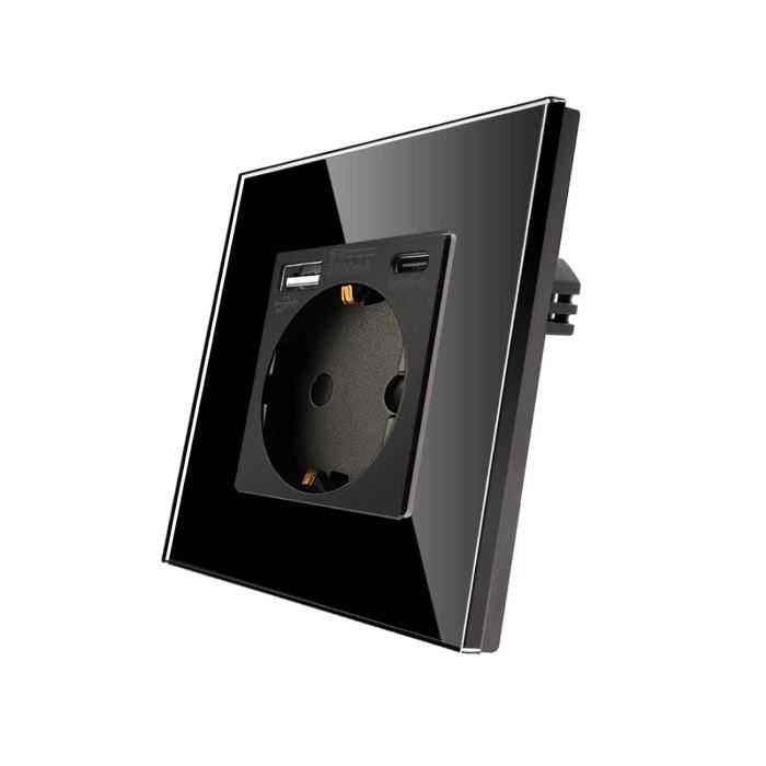Lot De 2 Prises Murales, Prise Electrique Murale Avec Double USB 5V/2100mA, Prise Encastrable Avec 2 Ports De Usb Pratique Et Manialble 88787156