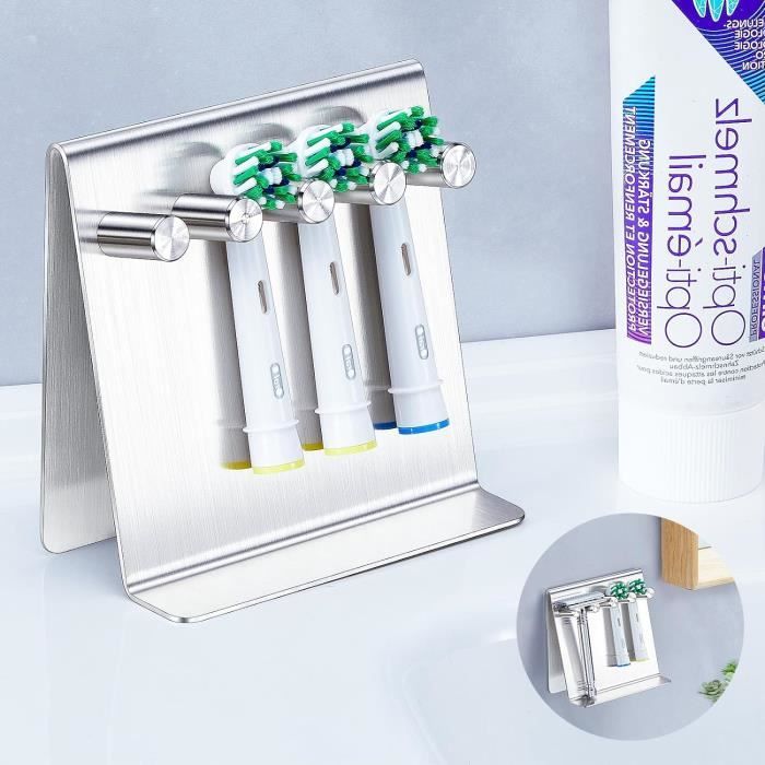 Support Brosse à Dents électrique WAYASI - Fixation Sans Perçage - En Acier Inoxydable - Pour Salle De Bain Propre Et Organisée